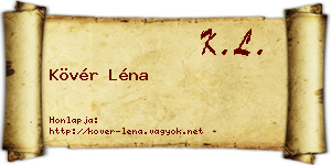 Kövér Léna névjegykártya
